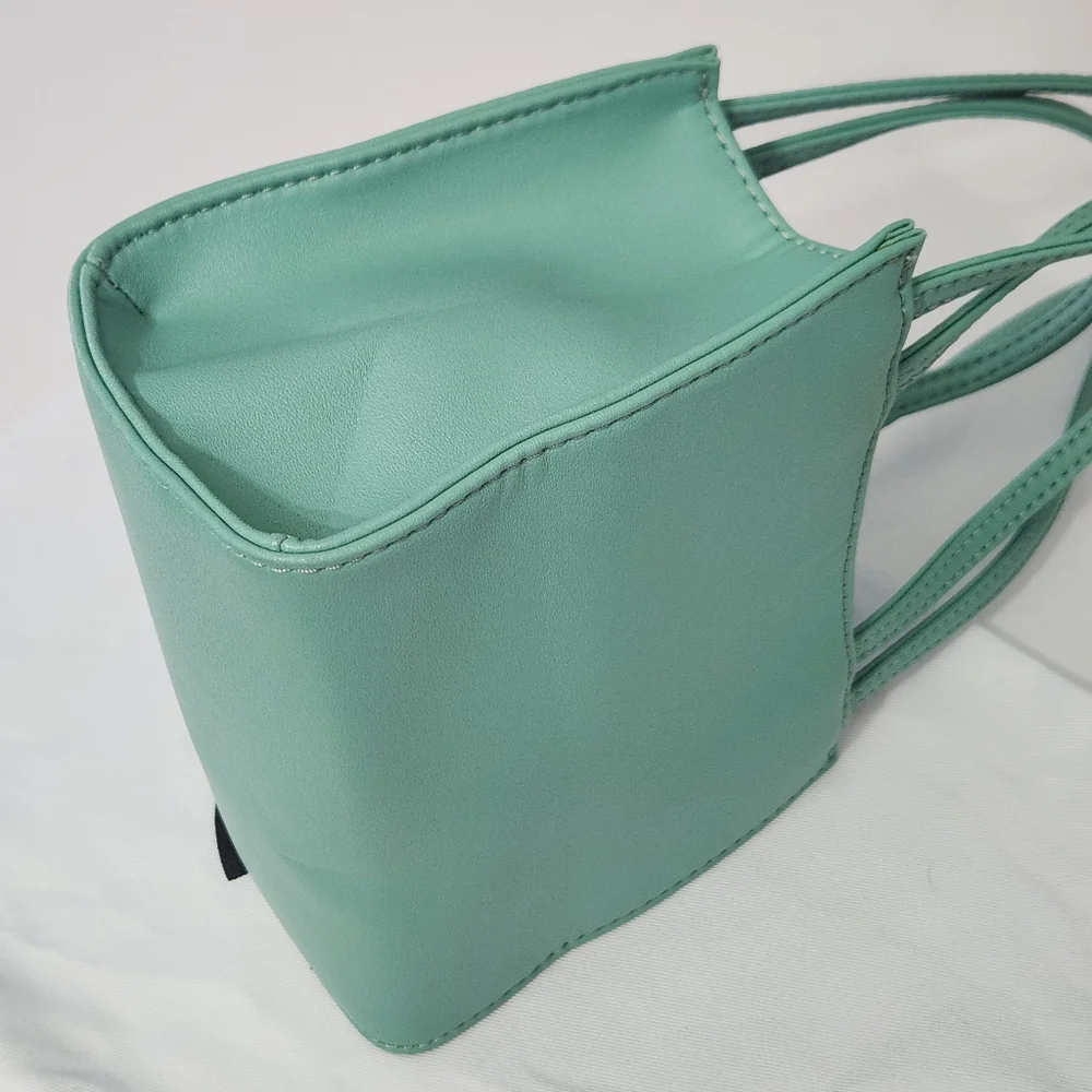 NEW TELFAR SMALL SHOPPING BAG TOTE IN SAGE GREEN